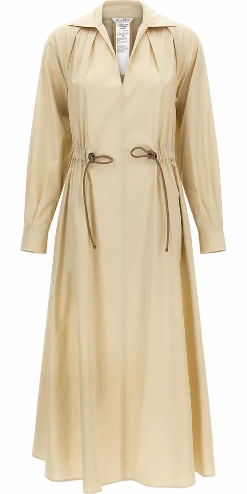 Max Mara Beige Cotton Long Dress