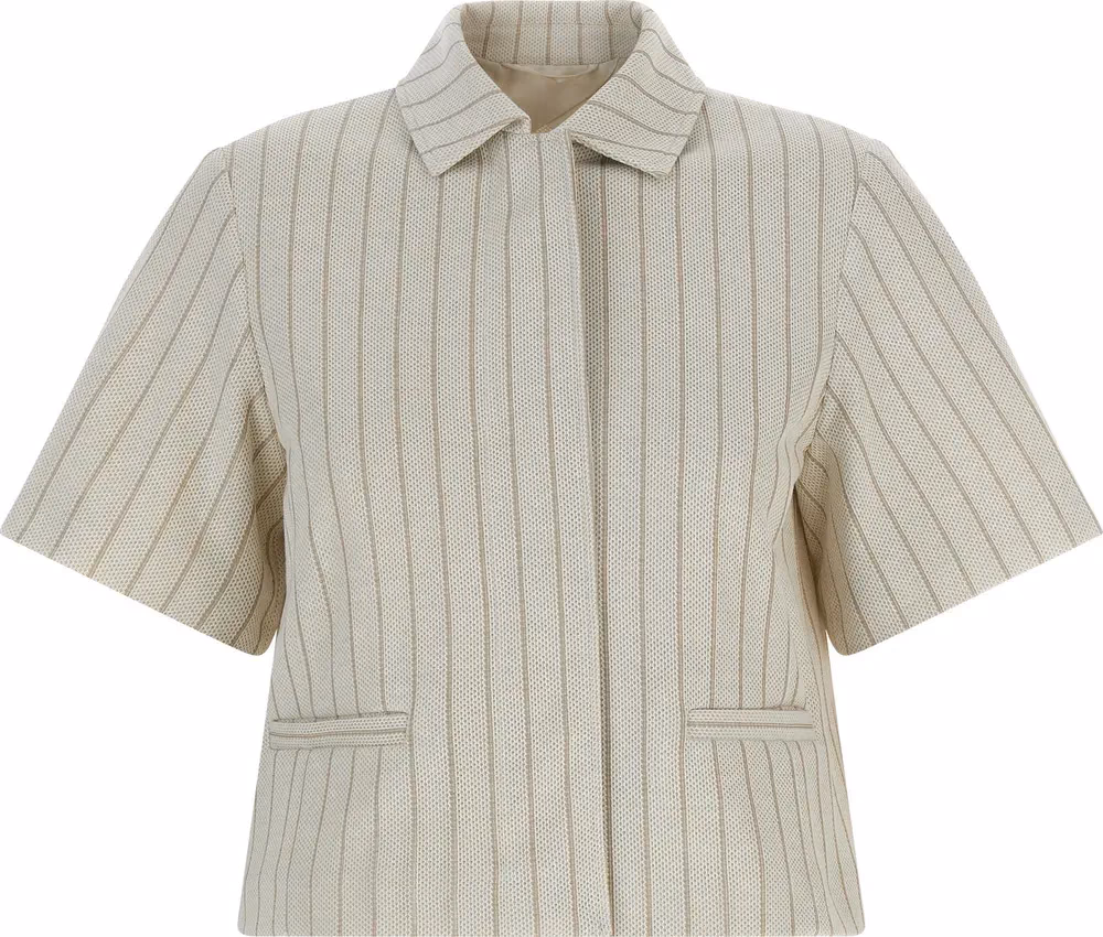 Max Mara Beige Cotton Full-Length Jacket