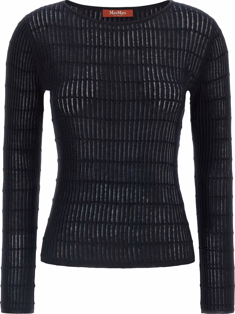 Max Mara Blue Silk Cardigan