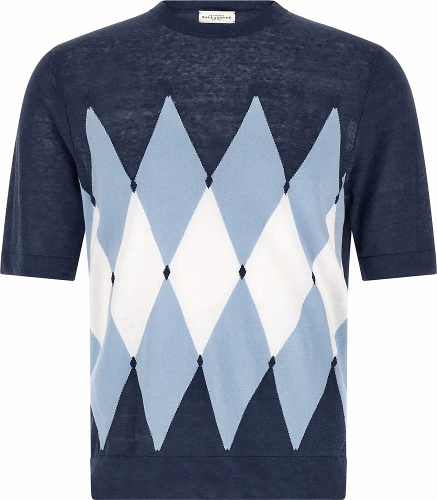 Ballantyne Blue Linen T-Shirt