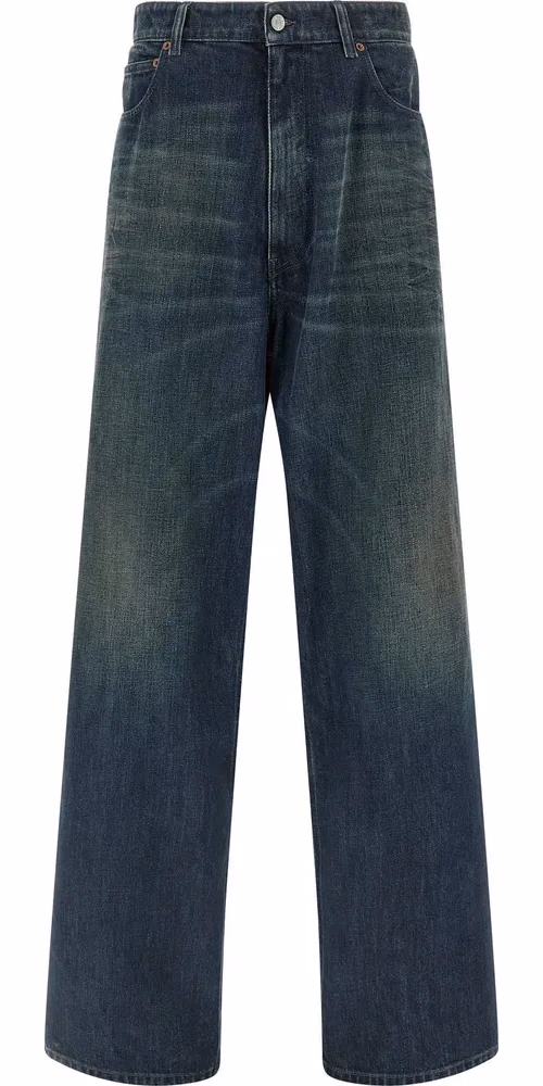 MM6 Maison Margiela Blue Cotton Jeans Denim