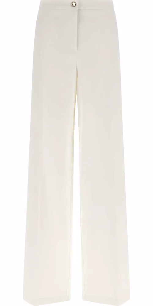 PINKO White Linen Casual Pants