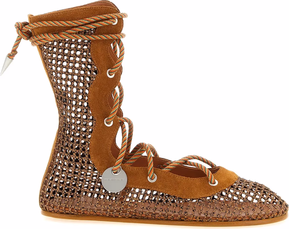 Kiko Kostadinov Brown Polyester Ankle Boots
