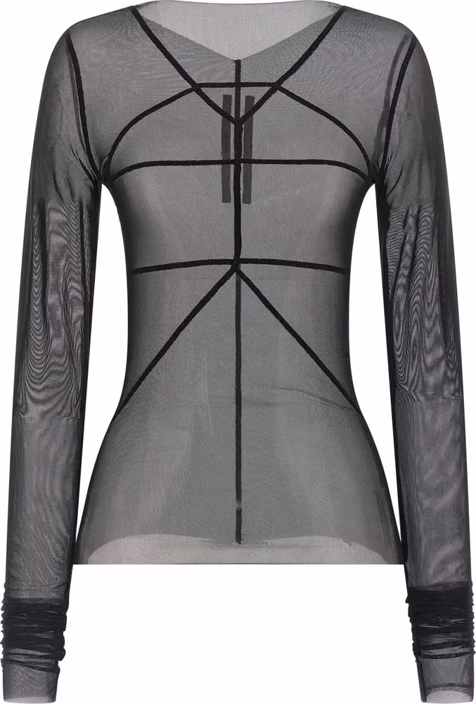 Rick Owens Black Nylon Cardigan