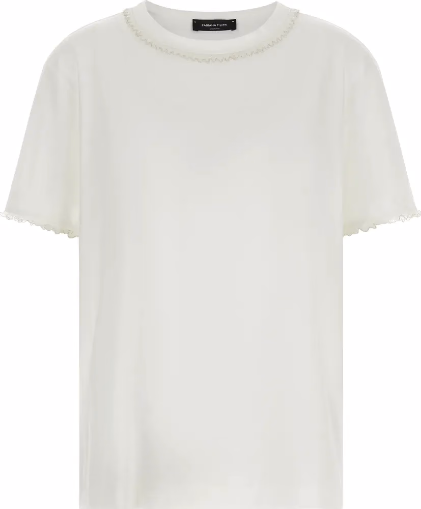 Fabiana Filippi White Cotton T-Shirt