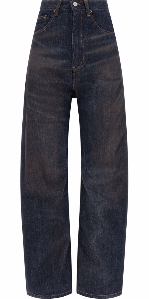 MM6 Maison Margiela Blue Cotton High-Waisted Jean