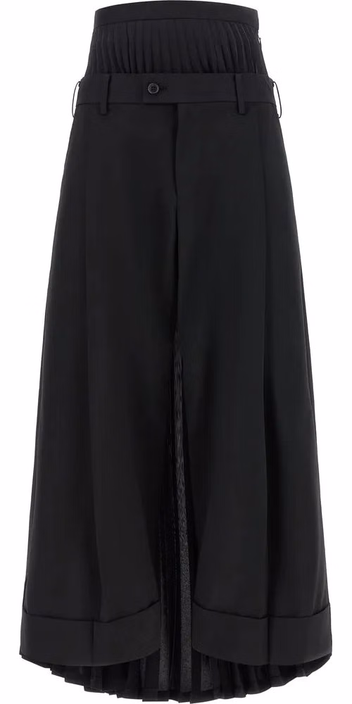 Junya Watanabe Black Wool Pants