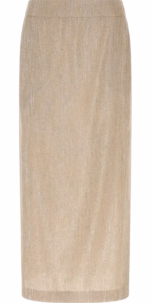 Peserico Beige Viscose Midi Skirt