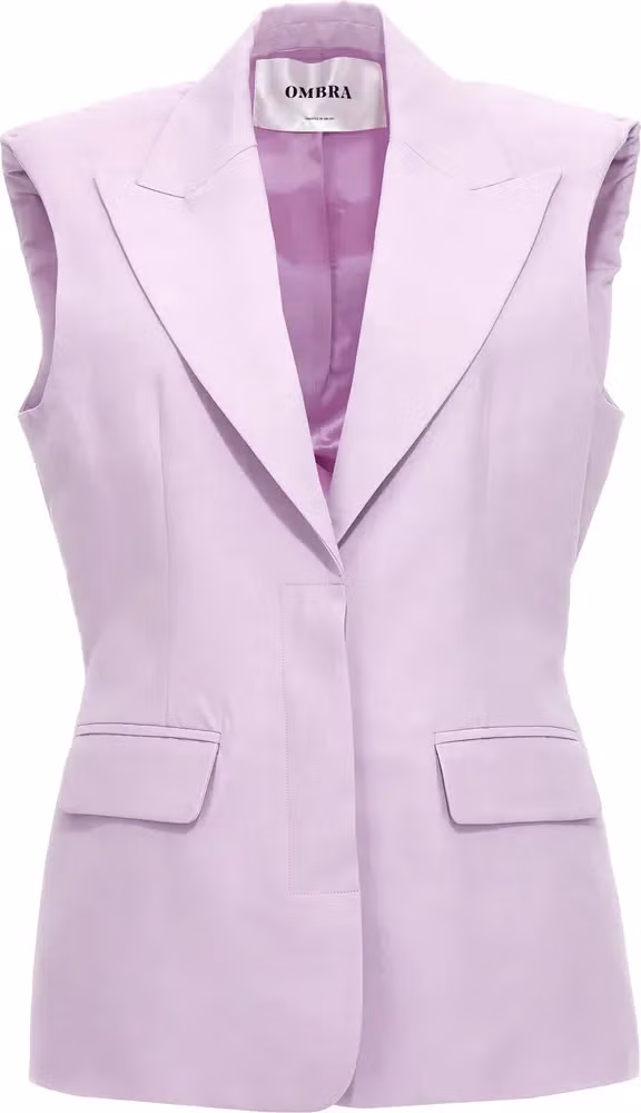 OMBRA MILANO Purple Cotton Blazer