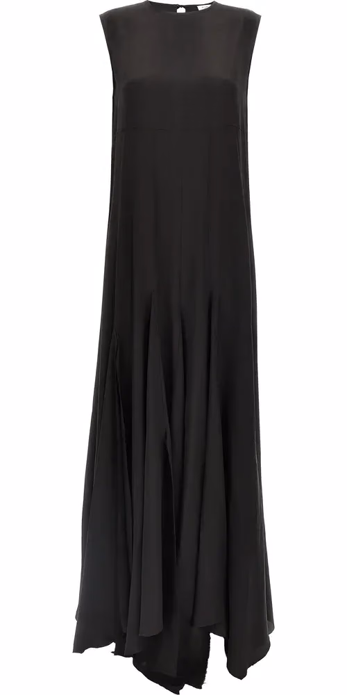 DI.LA3 PARI' Black Silk Long Dress