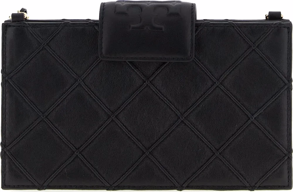 Tory Burch Black Lamb Leather Cardholder
