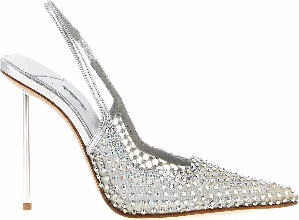 LE SILLA Silver Polyester High Heel Pumps
