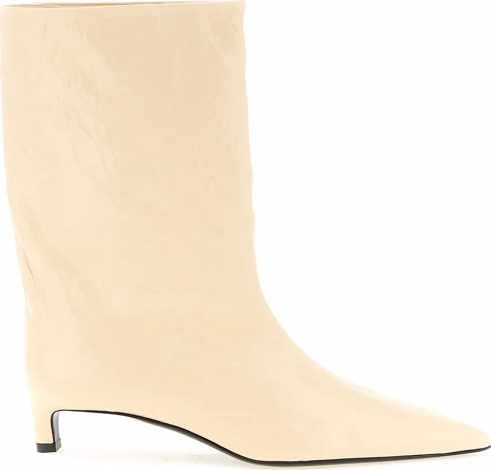 Jil Sander Beige Calfskin Ankle Boots