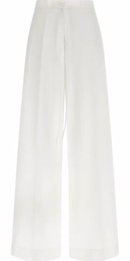 P.A.R.O.S.H. White Cotton Casual Pants