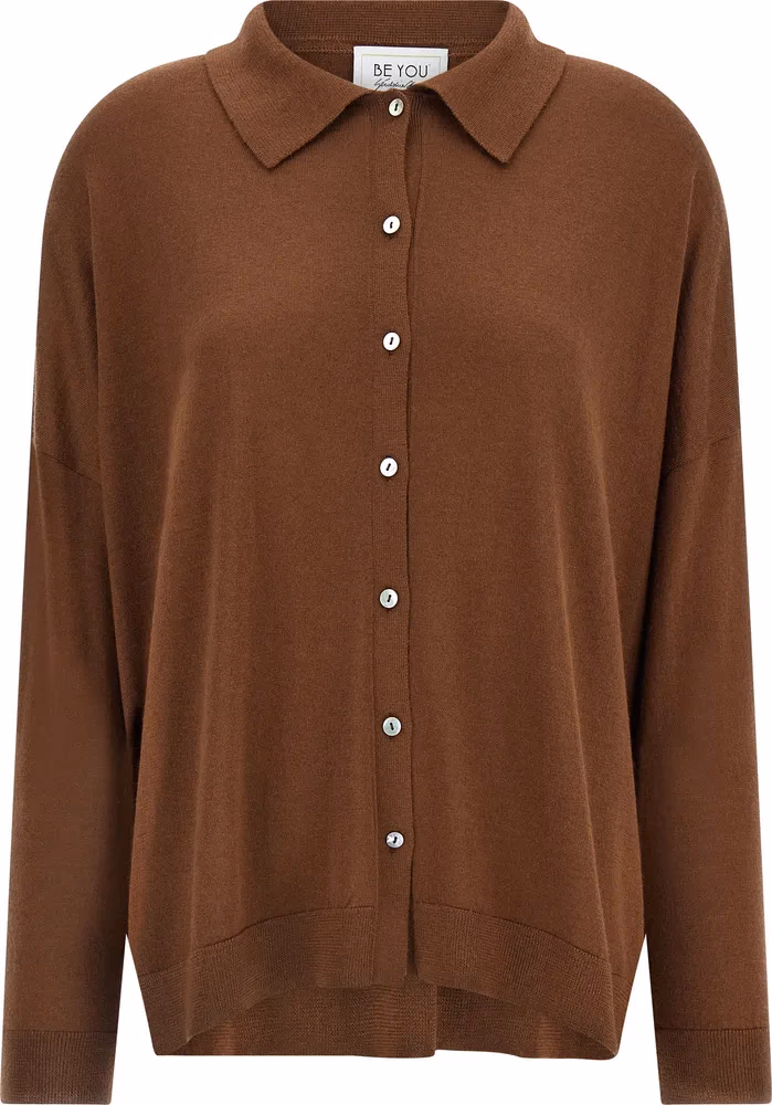 BE YOU Brown Cashmere Cardigan