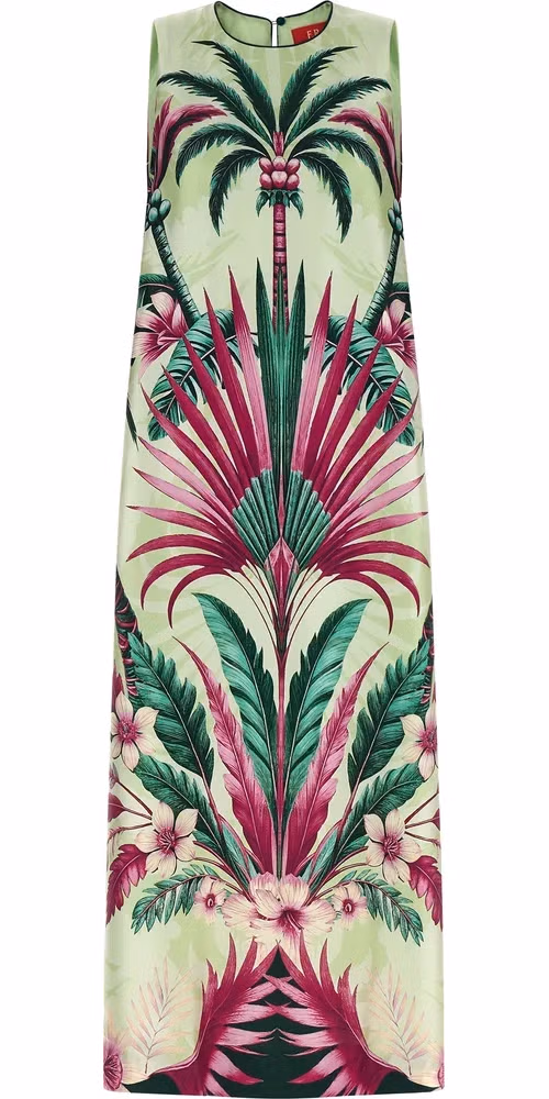 F.R.S. - FOR RESTLESS SLEEPERS Multicolor Silk Long Dress