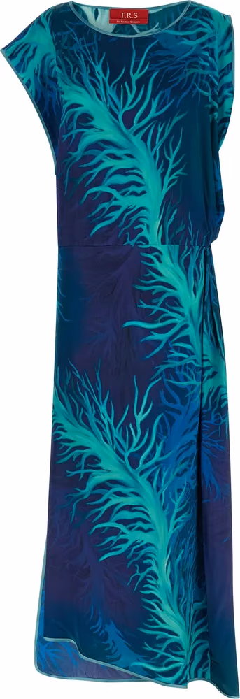 F.R.S. - FOR RESTLESS SLEEPERS Blue Viscose Long Dress