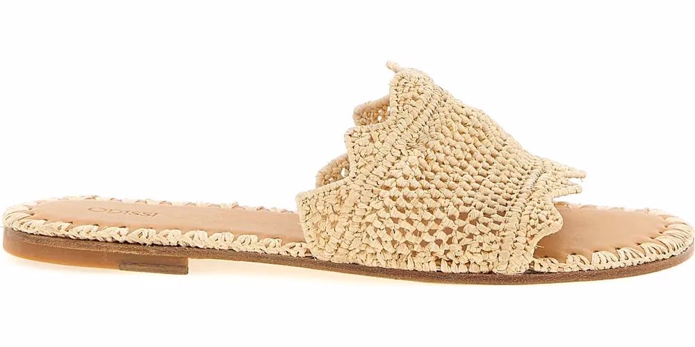 ODISSI Beige Viscose Slides