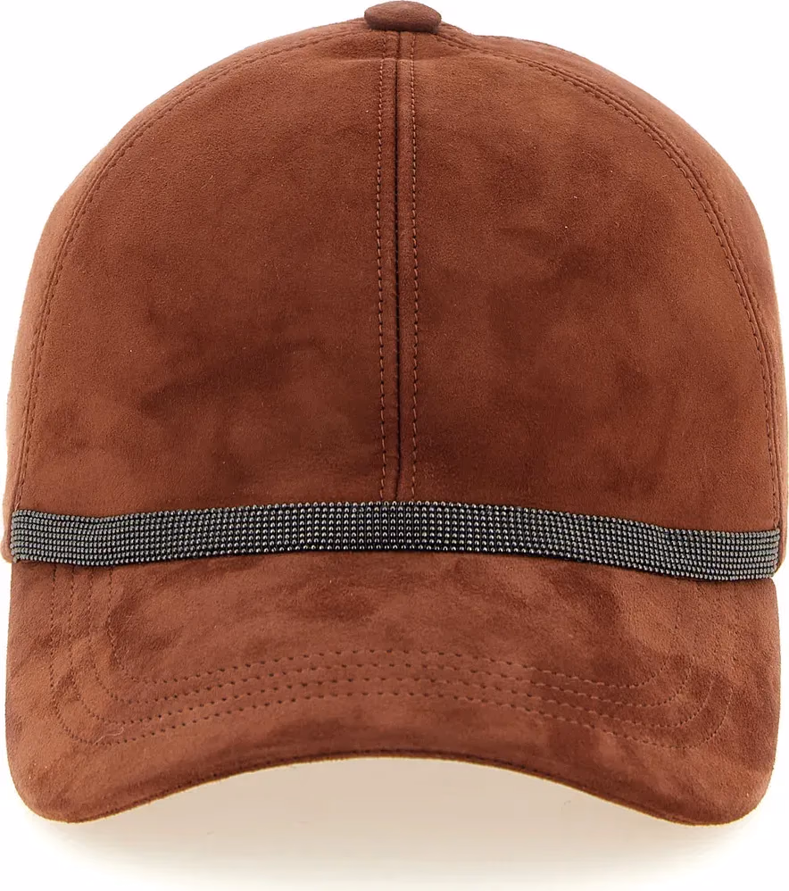 Brunello Cucinelli Multicolor Lamb Leather Cap (Baseball Hat)