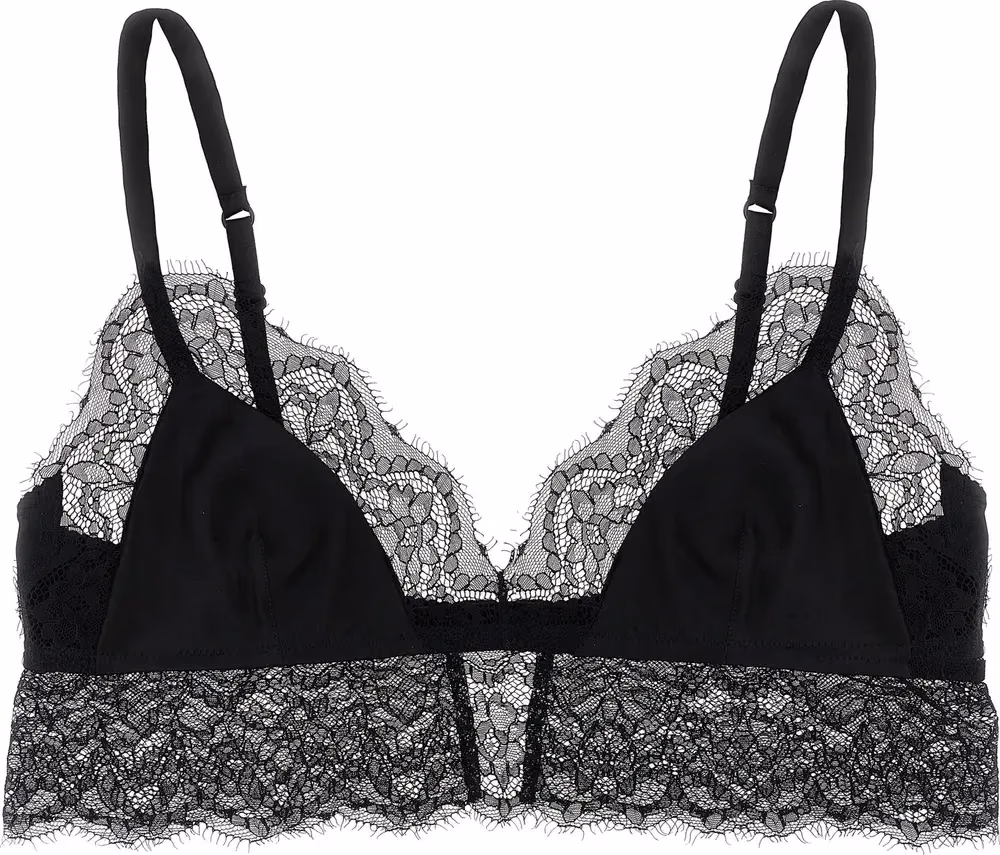 Dolce & Gabbana Black Silk Bra