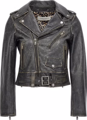 Black Cowhide Leather Jacket