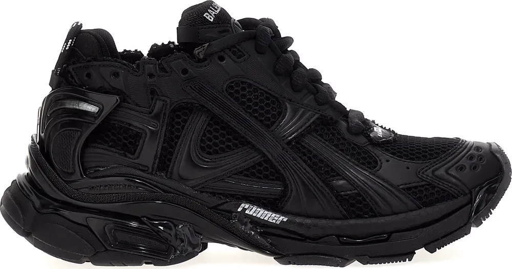 Balenciaga Black Polyester Athletic Sneakers