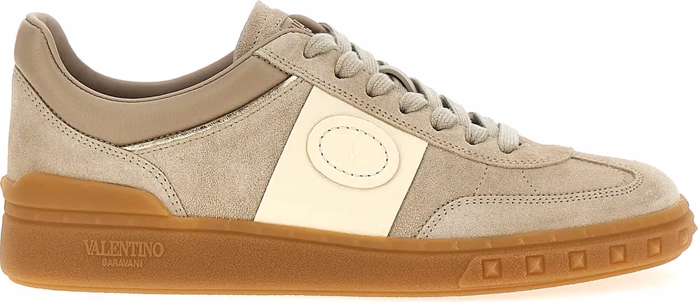 Valentino Garavani Beige Calfskin Low Top Sneakers