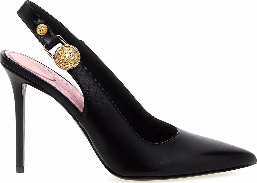 Balmain Black Calfskin High Heel Pumps