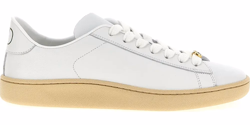 Valentino Garavani White Calfskin Low Top Sneakers