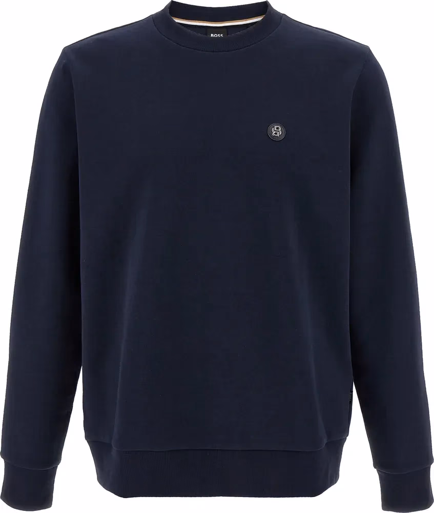 Hugo Boss Blue Cotton Sweatshirt