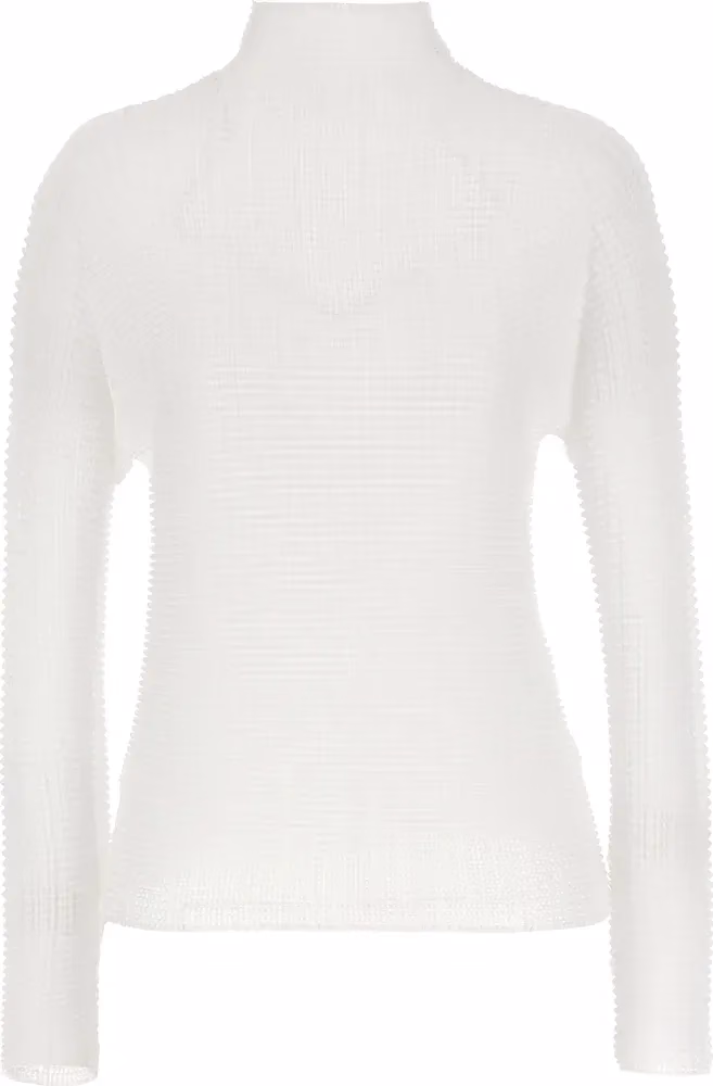 Issey Miyake White Polyester Blouse