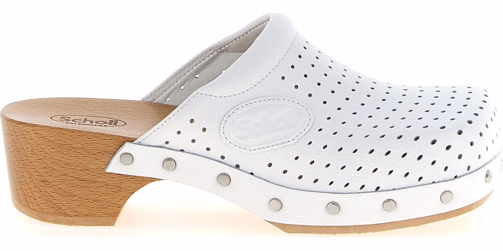 Balenciaga White Calfskin Clogs