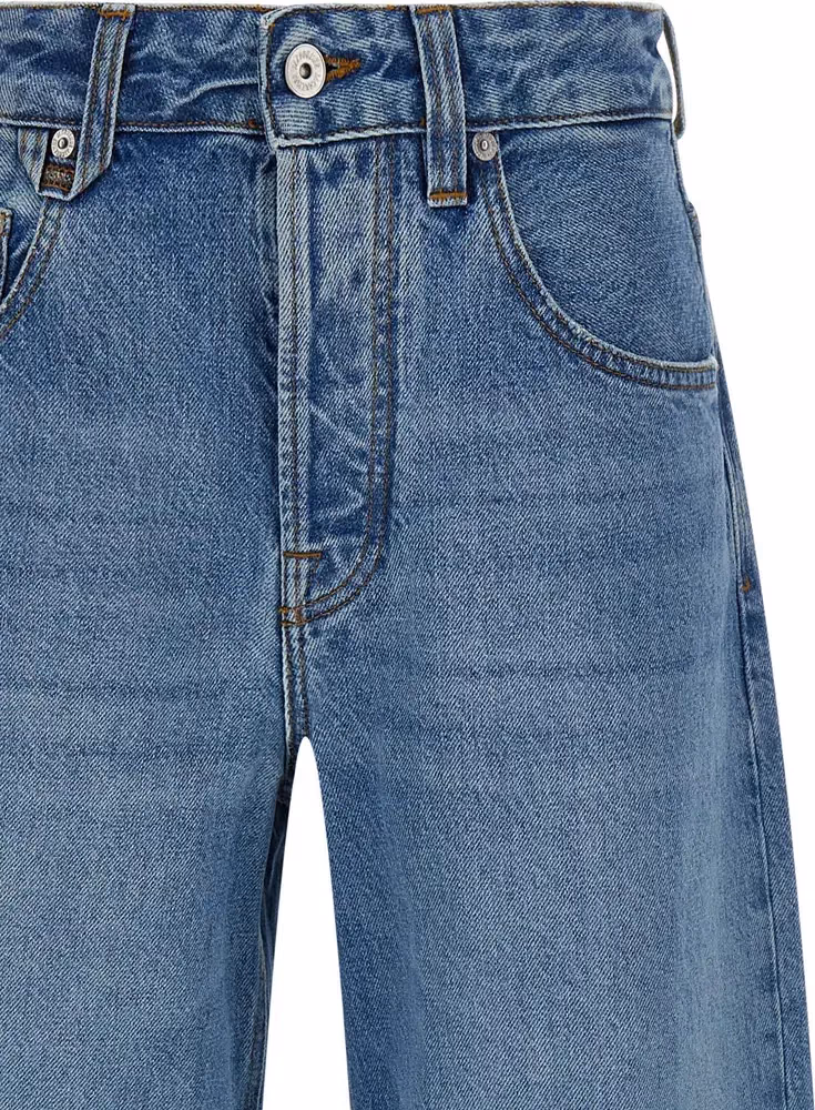 Jacquemus Blue Cotton Jeans Denim