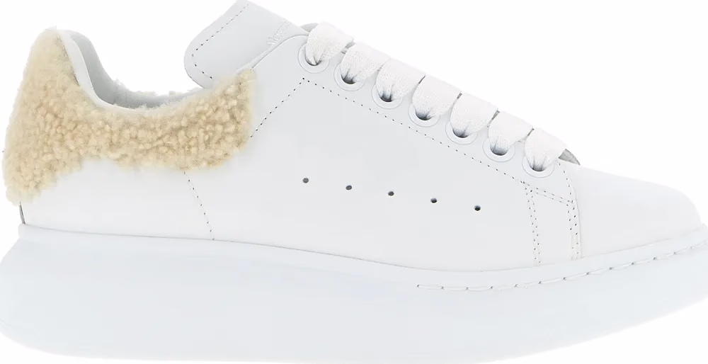 Alexander McQueen Beige Calfskin Chunky Sneakers