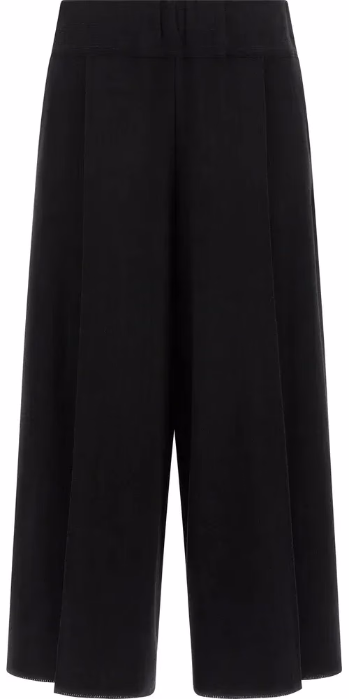 Issey Miyake Black Cotton Casual Pants