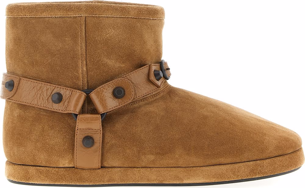 Balenciaga Beige Calfskin Ankle Boots
