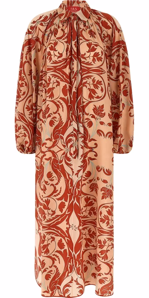 F.R.S. - FOR RESTLESS SLEEPERS Multicolor Silk Long Dress