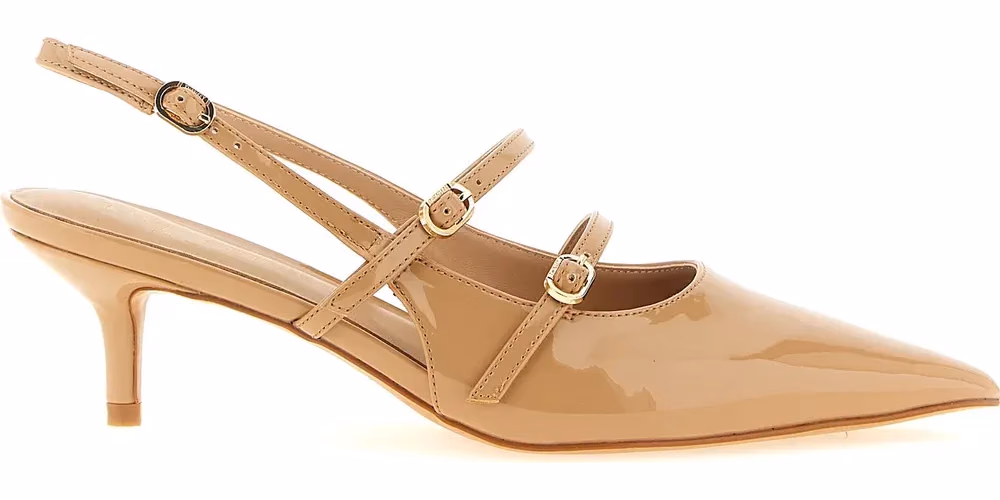 Twinset Beige Polyethylene Mid Heel Pumps