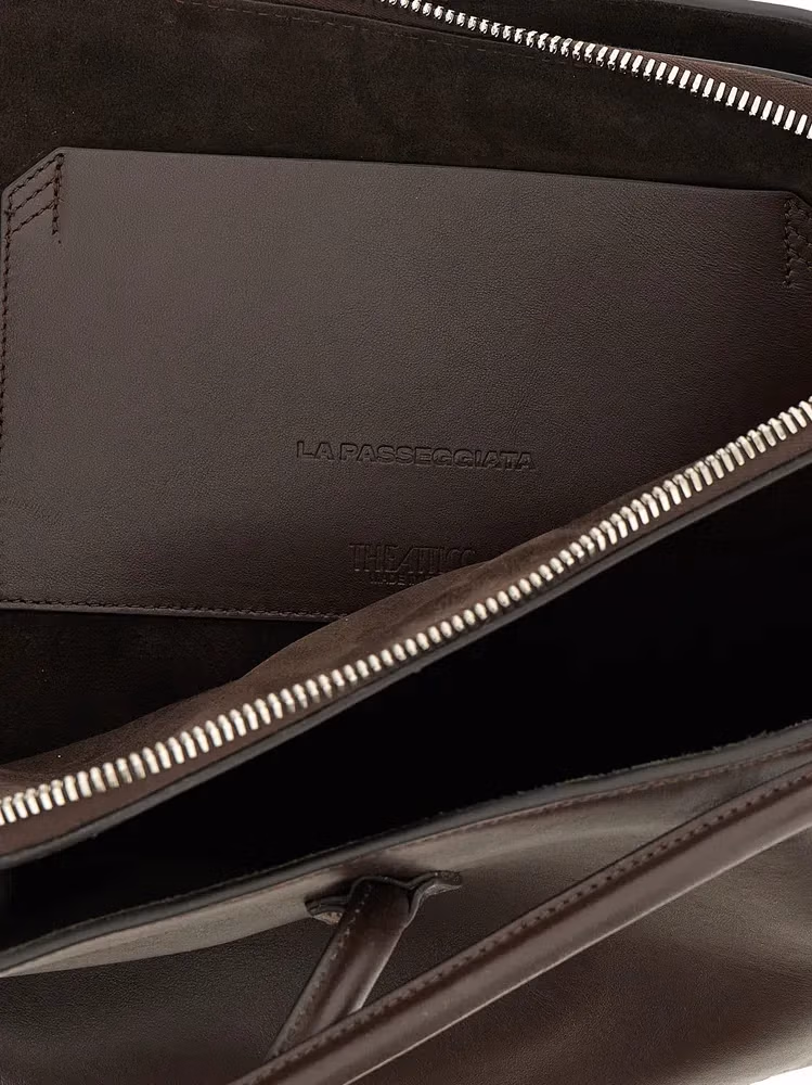 The Attico Brown Calfskin Shoulder Bag
