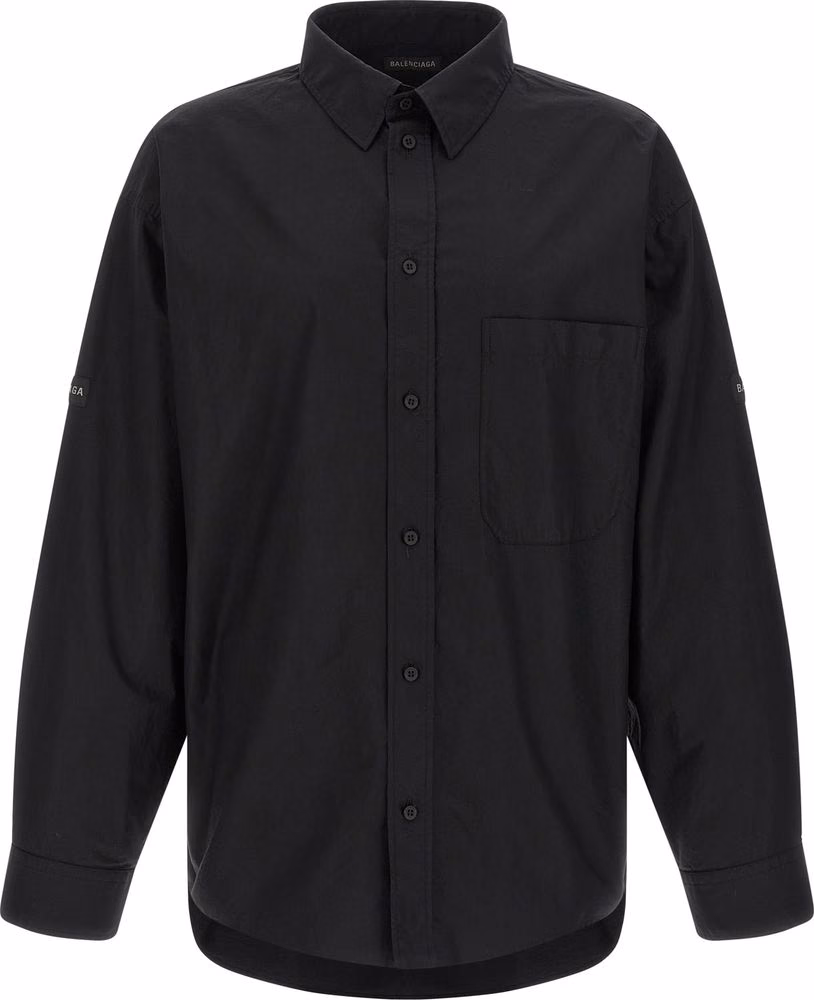 Balenciaga Black Cotton Blouse