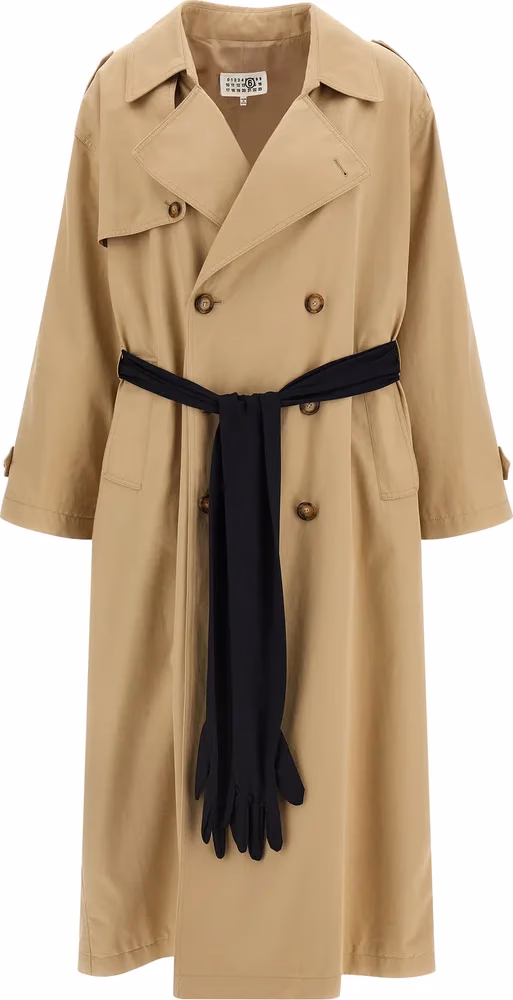 MM6 Maison Margiela Beige Cotton Coat