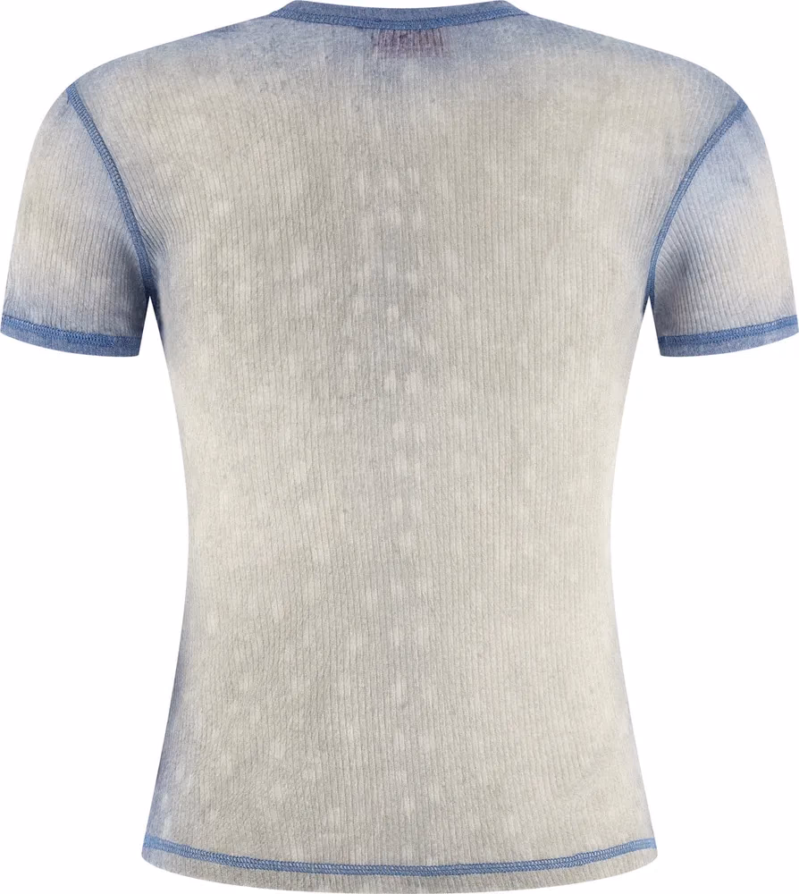 Diesel Blue Cotton T-Shirt