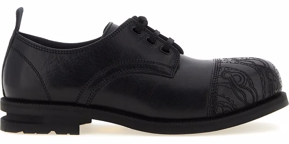 Kiko Kostadinov Black Calfskin Oxfords And Derbies