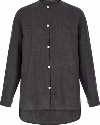 Gray Linen Blouse