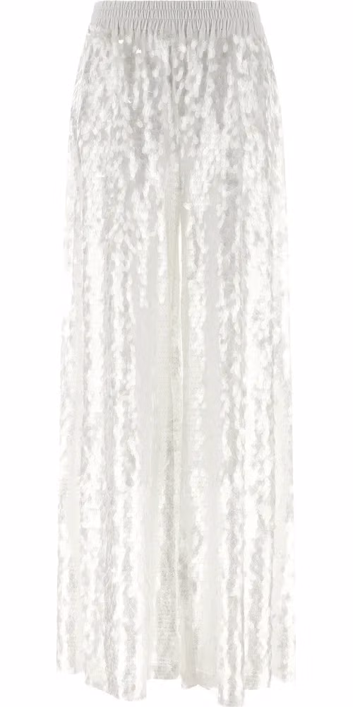 Norma Kamali White Nylon Casual Pants