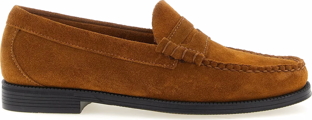 G.H. BASS Brown Cowhide Slip-On Loafers