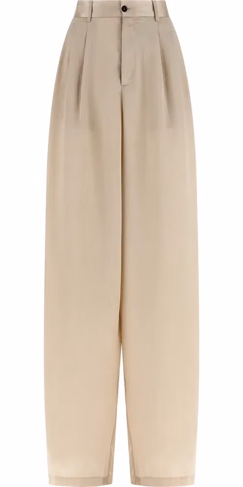 MAISON JEJIA Beige Polyester Casual Pants