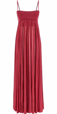 Fuchsia Viscose Long Dress