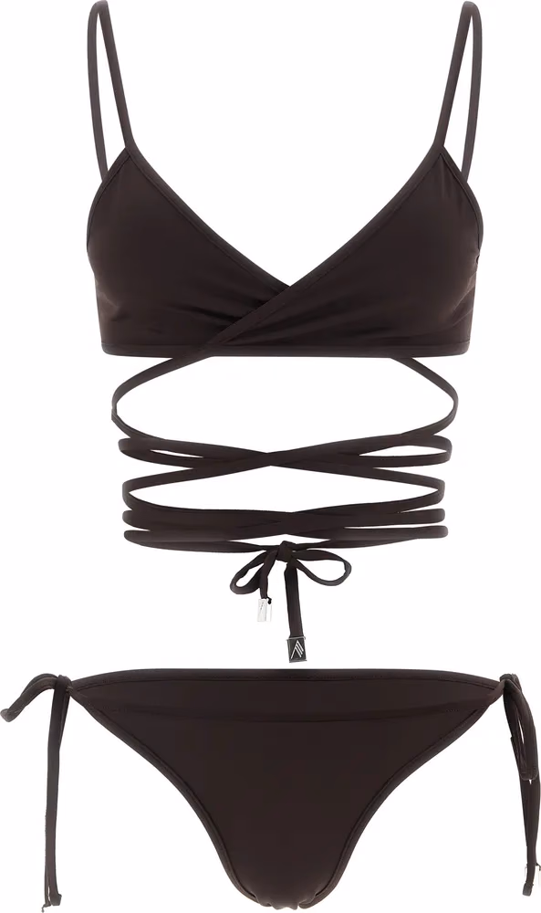 The Attico Brown Polyamide Bikini