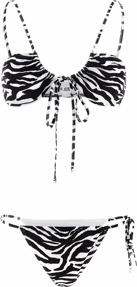 The Attico Bicolor Polyester Bikini